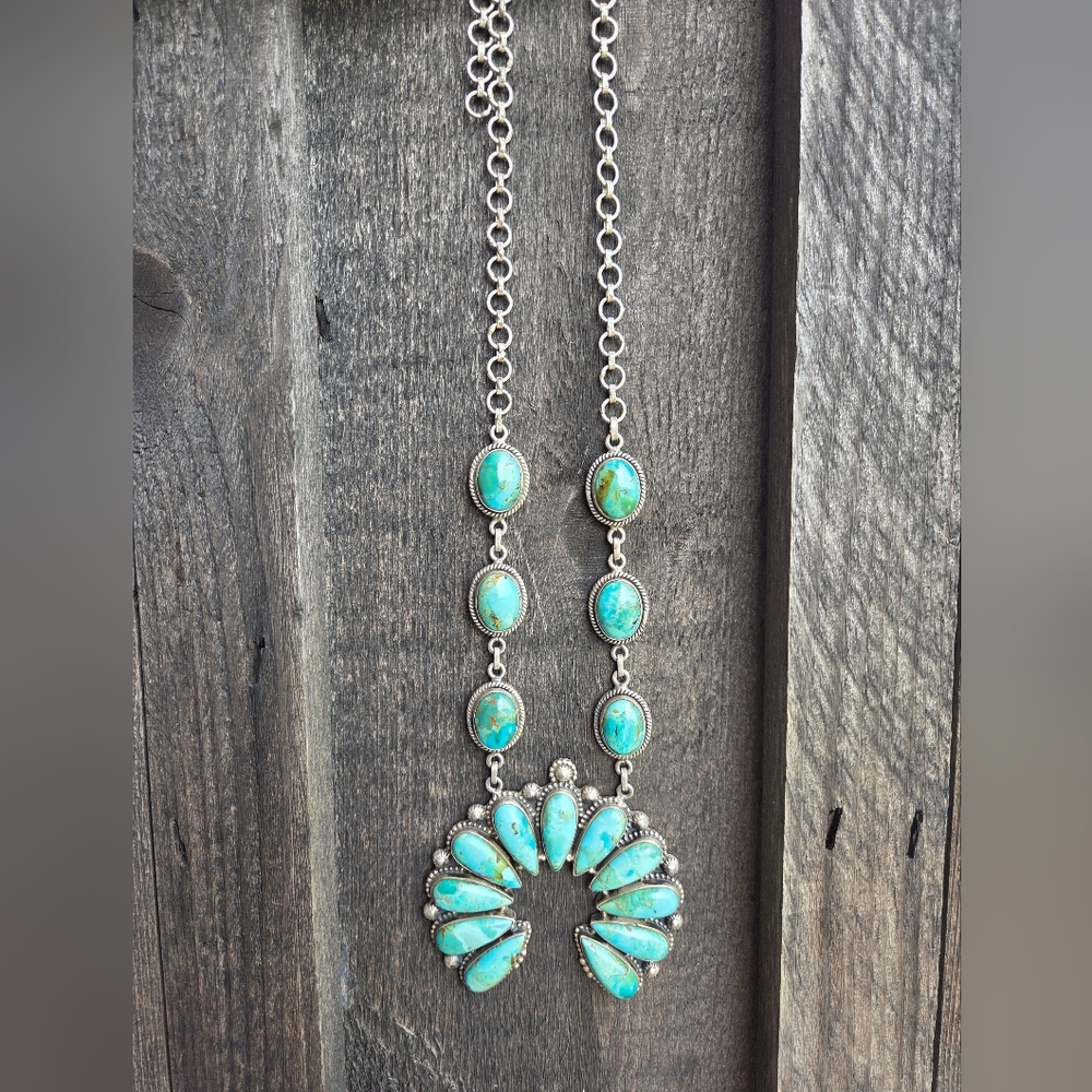 Kingman Turquoise Naja Necklace